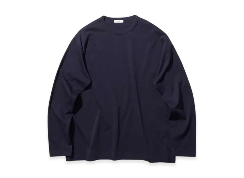 ATON Dry Cotton Jersey Standard Long Sleeve T-Shirt "Navy"