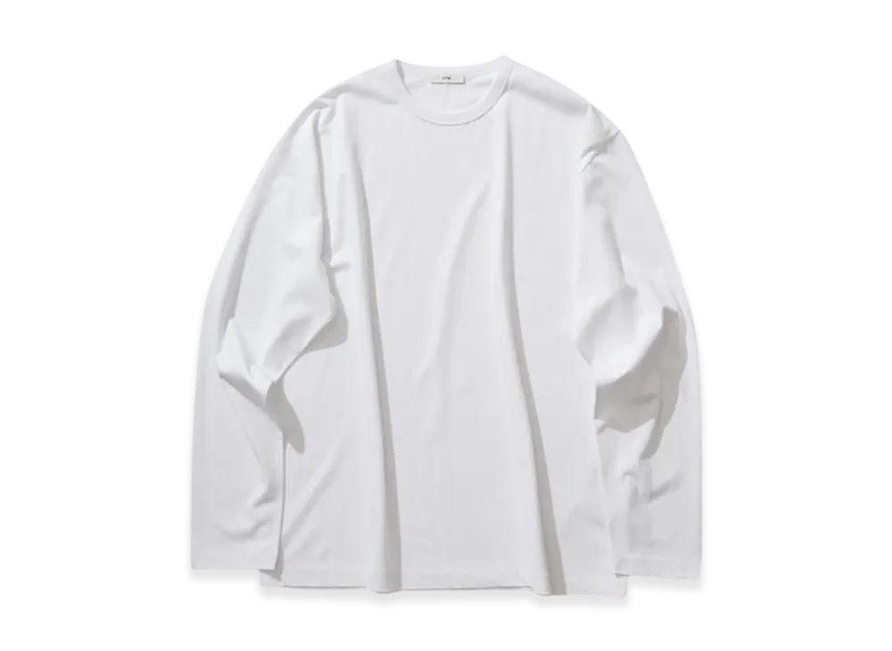 ATON Dry Cotton Jersey Standard Long Sleeve T-Shirt "White"