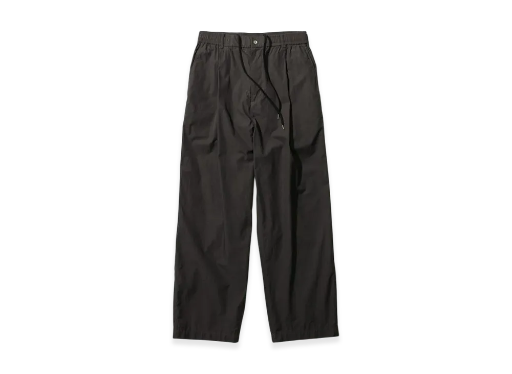 ATON Shrink Cotton Lawn Loose Fit Pants "Dark Brown"