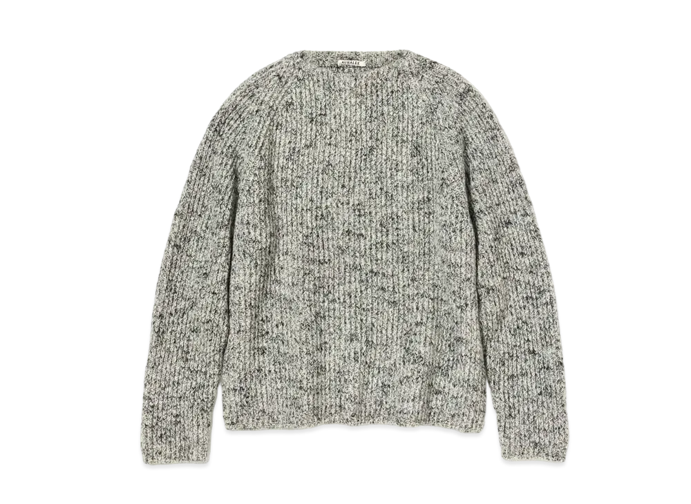 AURALEE WOOL BABY ALPACA MIX RIB KINT P/O "White"