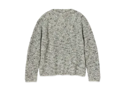 AURALEE WOOL BABY ALPACA MIX RIB KINT P/O "White"