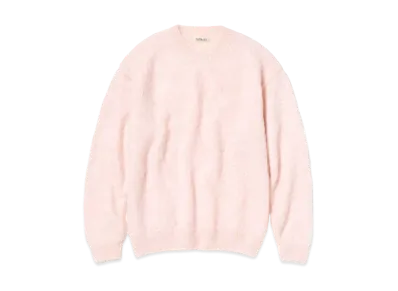 AURALEE BRUSHED SUPER KID MOHAIR KNIT P/O "Light Pink"