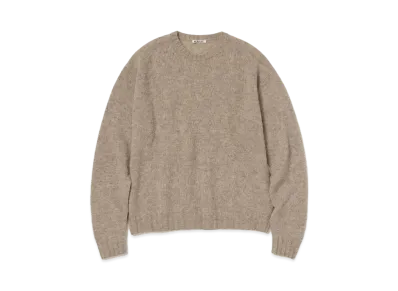 AURALEE Shetland Wool Cashmere Knit P/O "Top Beige"
