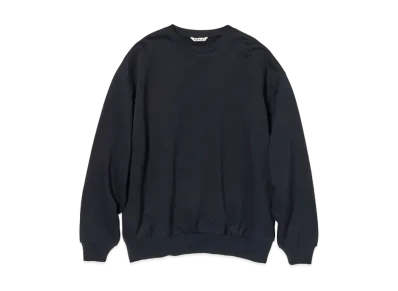 AURALEE ELASTIC HIGH GAUGE SWEAT P/O "Dark Navy"
