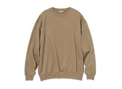 AURALEE ELASTIC HIGH GAUGE SWEAT P/O "Light Brown"