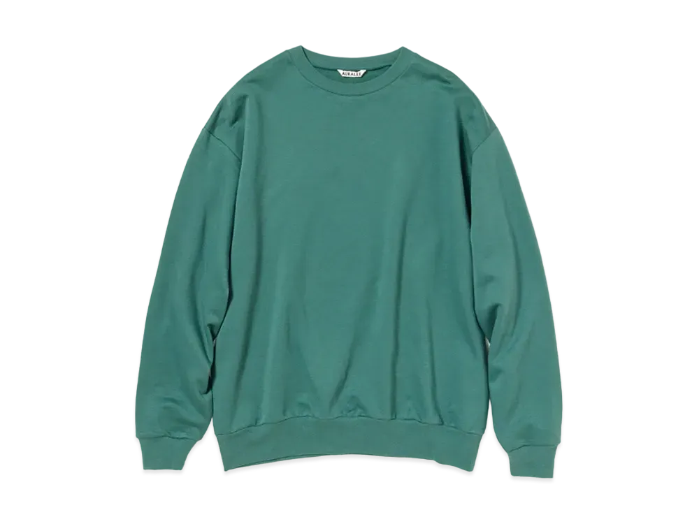 AURALEE ELASTIC HIGH GAUGE SWEAT P/O "Dark Green"