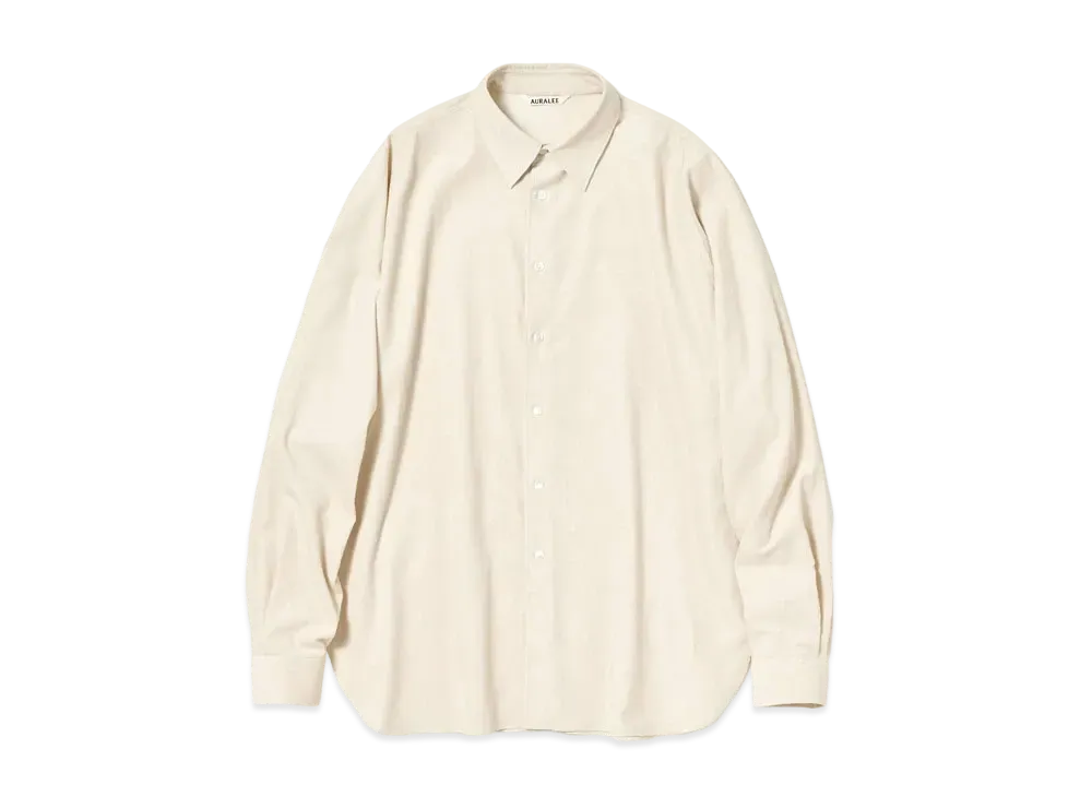 AURALEE FINX LIGHT CORDUROY SHIRTS 