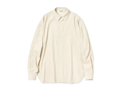 AURALEE FINX LIGHT CORDUROY SHIRTS "Ivory"