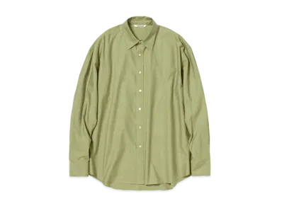 AURALEE FINX OX CHAMBRAY SHIRTS "Yellow Grey"