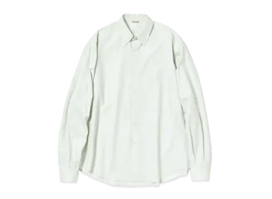 AURALEE WASHED FINX TWILL BIG SHIRTS "Dusty Pale Blue"