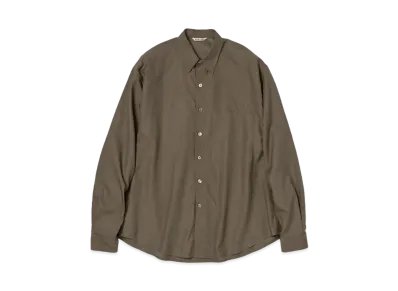 AURALEE Washed Finx Twill Big Shirt "Brown"