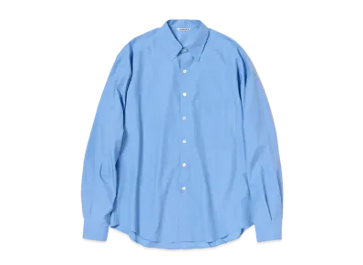 AURALEE WASHED FINX TWILL BIG SHIRTS "Blue"