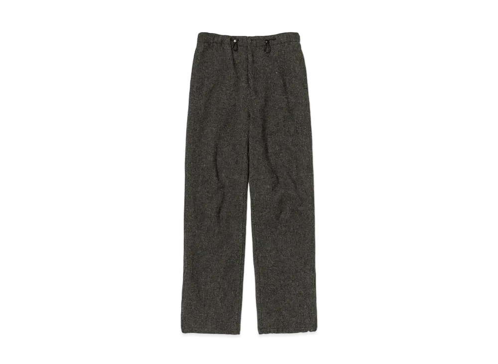 AURALEE WOOL HAIRLINE LIGHT TWEED OVER PANTS "Charcoar"
