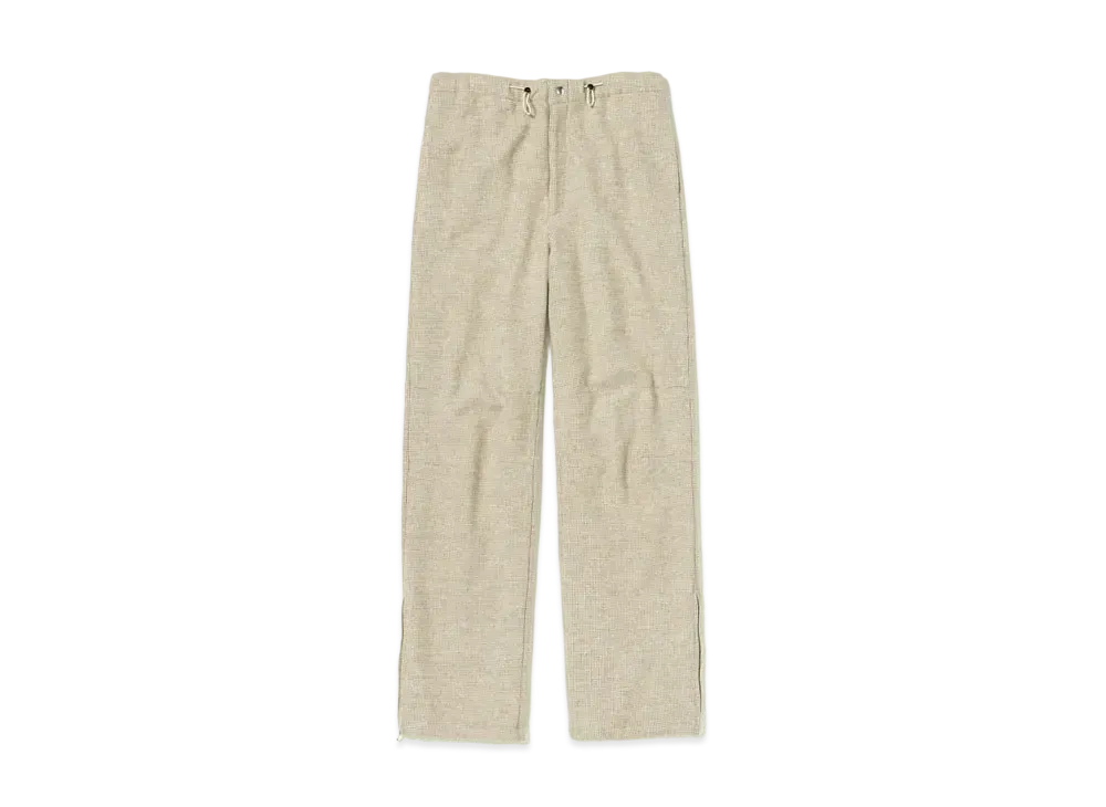 AURALEE WOOL HAIRLINE LIGHT TWEED OVER PANTS "Ivory"