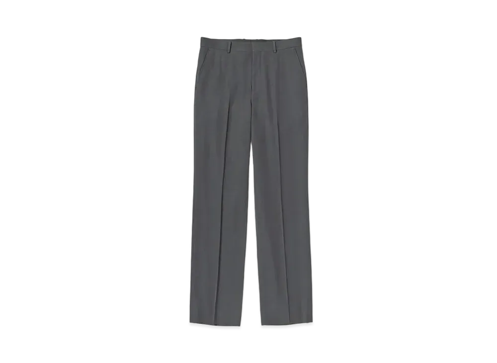 AURALEE LIGHT WOOL MAX GABARDINE SLACKS "Charcoar Grey"