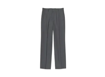 AURALEE LIGHT WOOL MAX GABARDINE SLACKS "Charcoar Grey"