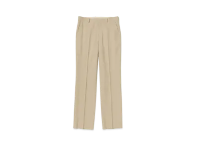 AURALEE LIGHT WOOL MAX GABARDINE SLACKS "Light Beige"