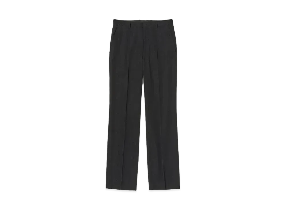 AURALEE Light Wool Max Gabardine Slacks "Top Black"