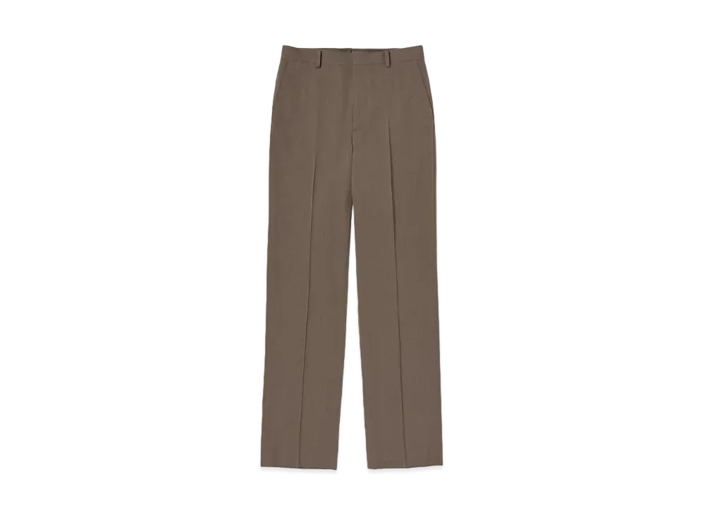 AURALEE Light Wool Max Gabardine Slacks "Top Brown"