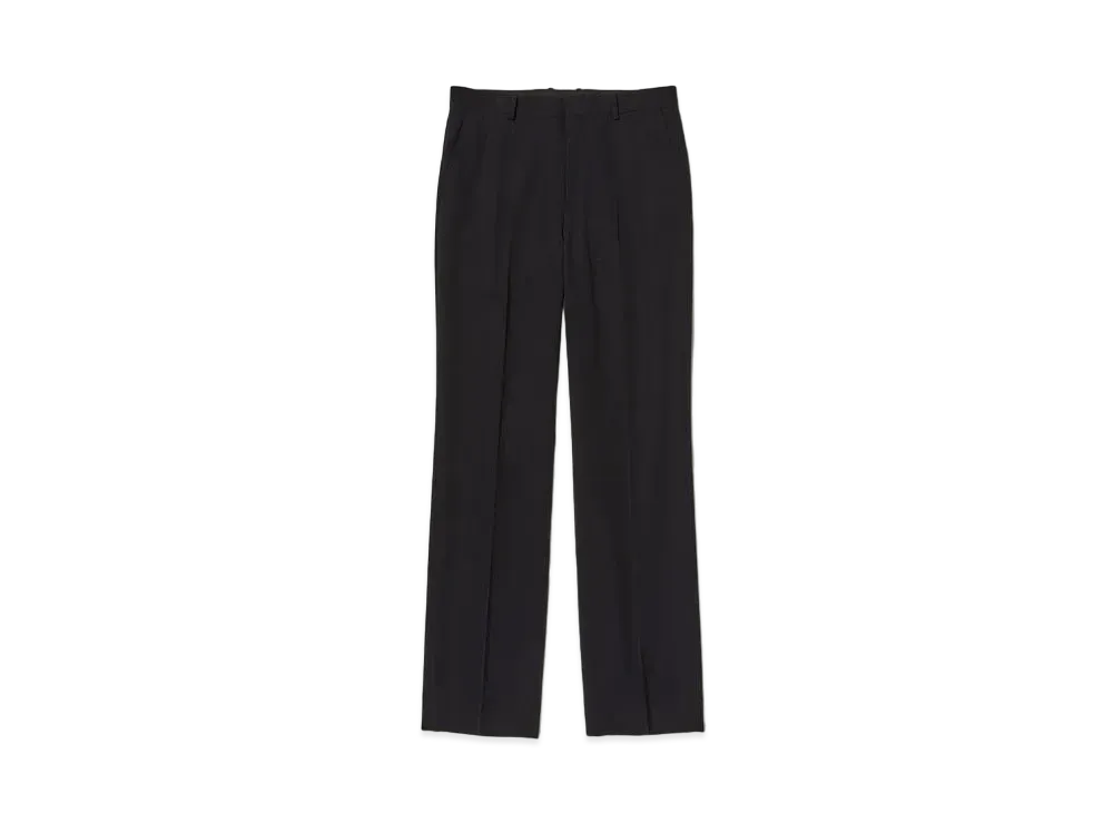 AURALEE LIGHT WOOL MAX GABARDINE SLACKS "Black"