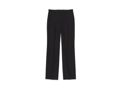 AURALEE LIGHT WOOL MAX GABARDINE SLACKS "Black"