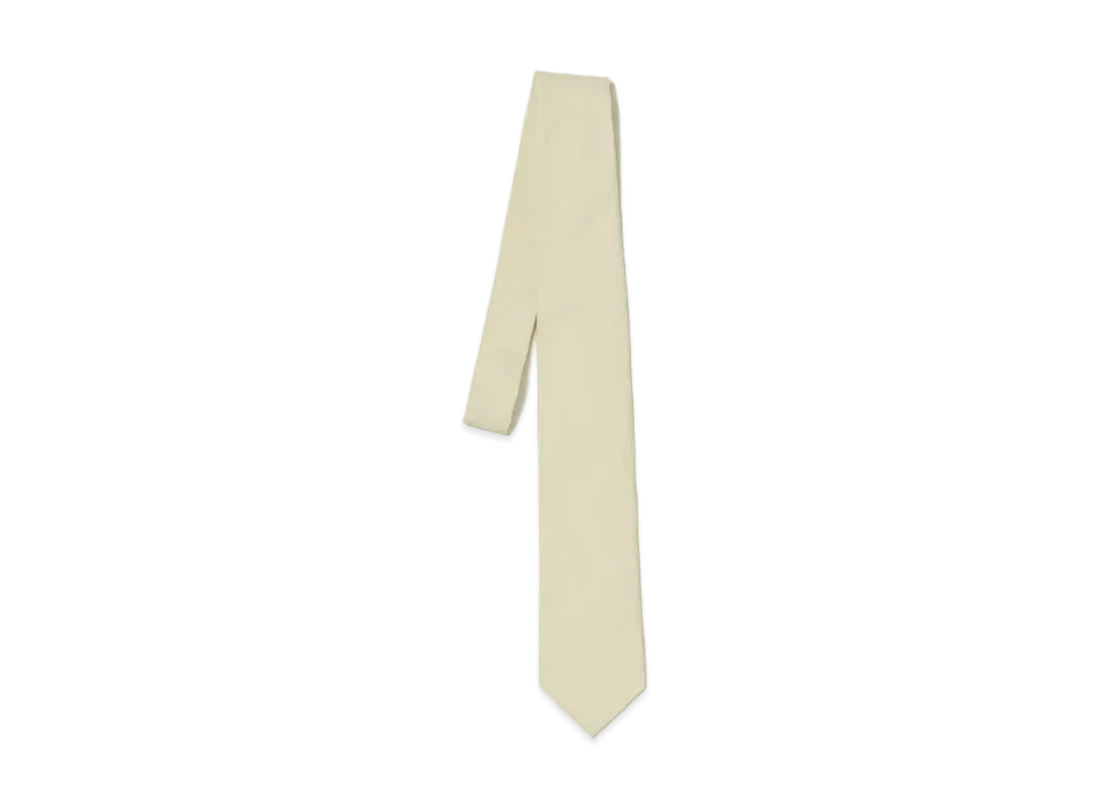 AURALEE Washed Finx Twill Tie "Light Beige"
