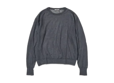 AURALEE Kid Mohair Sheer Knit P/O "Dark Gray"