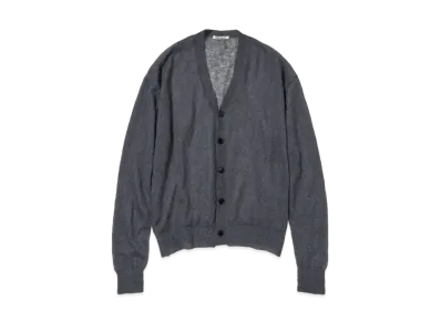 AURALEE Kid Mohair Sheer Knit Cardigan "Dark Gray"
