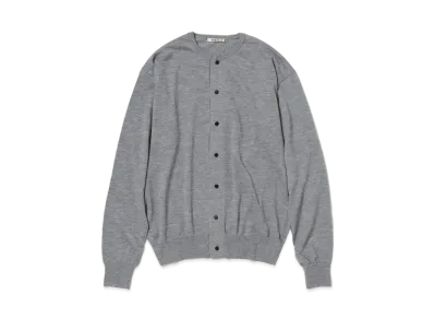 AURALEE Cashmere Hard Twist Knit Cardigan "Top Gray"