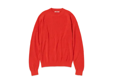 AURALEE Super Hard Twist Rib Knit P/O "Red"