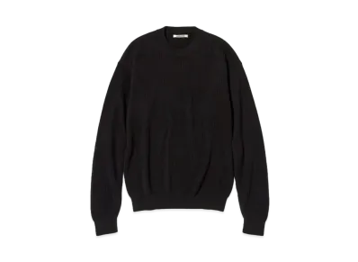 AURALEE Super Hard Twist Rib Knit P/O "Black"