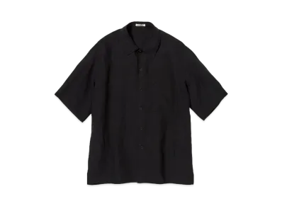 AURALEE Double Cloth Linen Hand Sewn Shirt "Black"