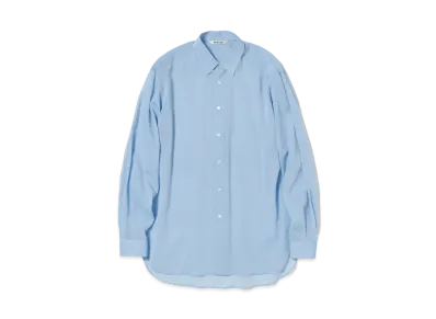 AURALEE Hard Twist Finx Organdy Shirt "Sax Blue"