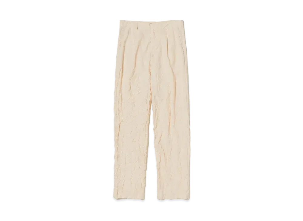 AURALEE Wrinkled Washed Finx Twill Pants "Pink Beige"