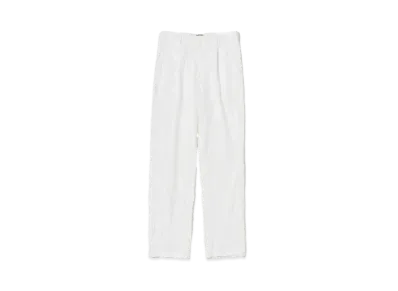 AURALEE Wrinkled Washed Finx Twill Pants "White"