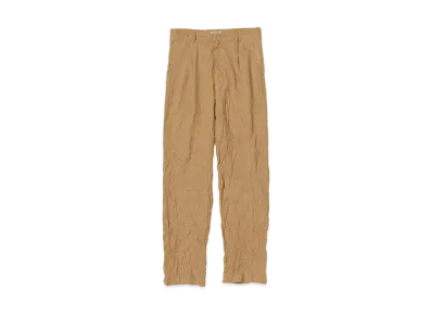 AURALEE Wrinkled Washed Finx Twill Pants "Brown"
