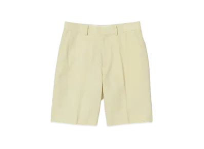 AURALEE Hard Twist Finx Linen Chino Shorts "Light Beige"