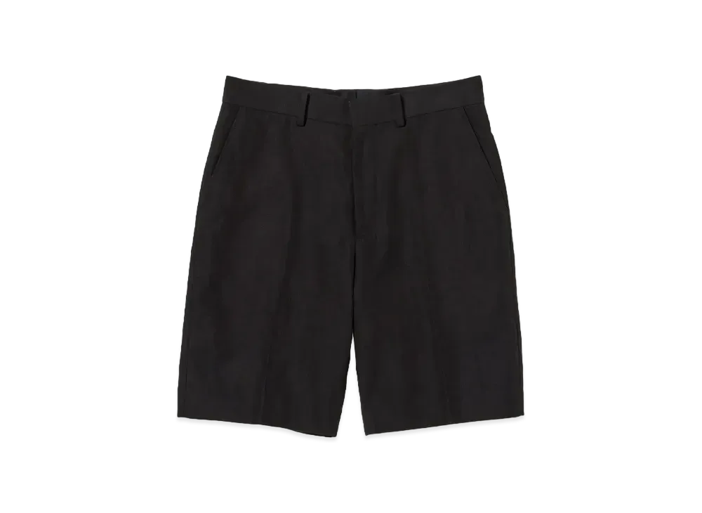 AURALEE Hard Twist Finx Linen Chino Shorts "Black"