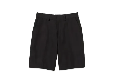 AURALEE Hard Twist Finx Linen Chino Shorts "Black"