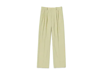 AURALEE Hard Twist Wool Dobby Slacks "Light Beige"
