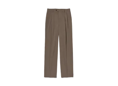 AURALEE Light Wool Max Gabardine Two-Tuck Slacks "Top Brown"