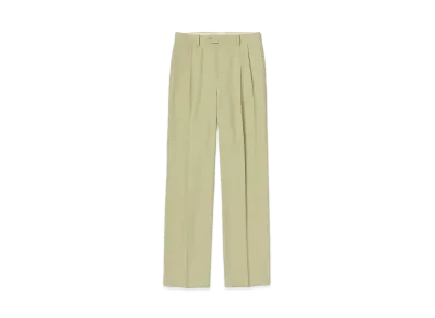 AURALEE Light Wool Max Gabardine Two-Tuck Slacks "Light Khaki"