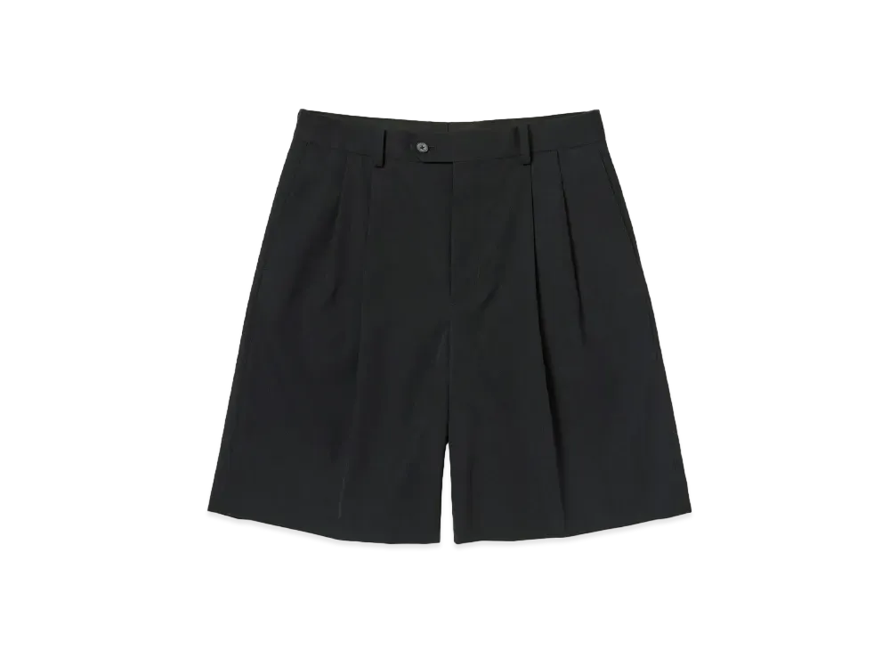 AURALEE Light Wool Max Gabardine Shorts "Top Black"