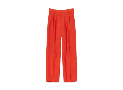 AURALEE Linen Silk Tweed Slacks "Red"