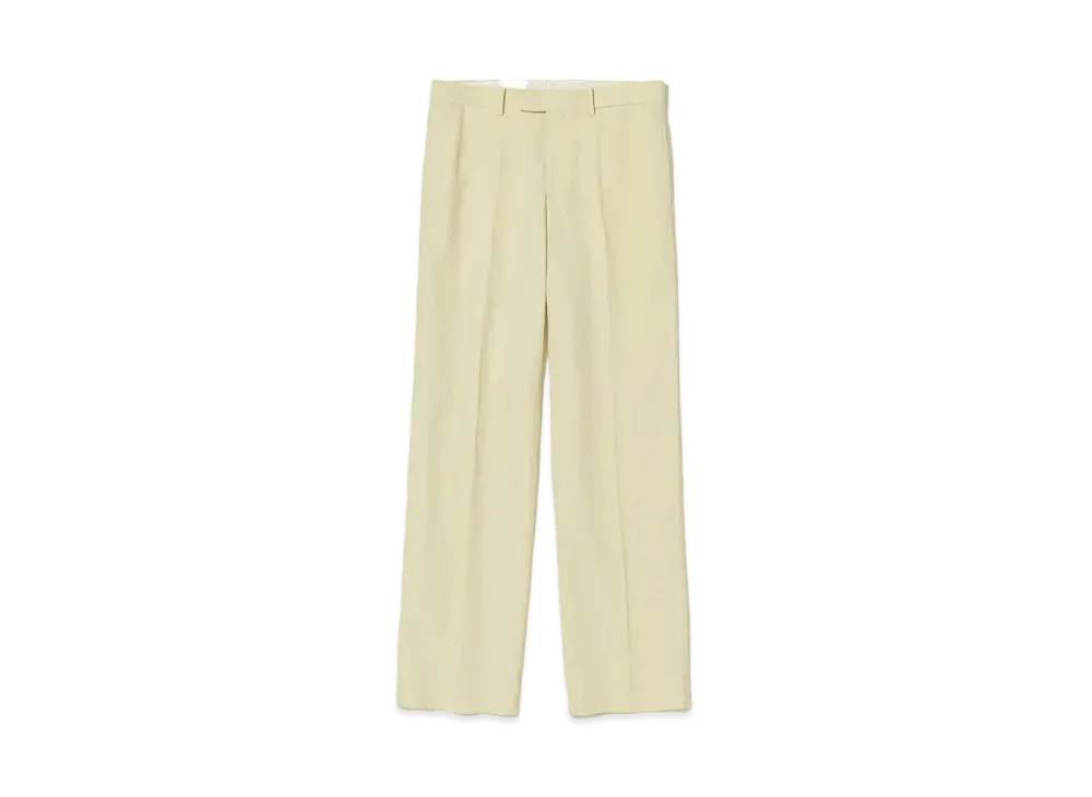 AURALEE Hard Twist Finx Linen Chino Slacks "Light Beige"