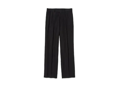 AURALEE Hard Twist Finx Linen Chino Slacks "Black"