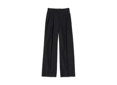 AURALEE Tropical Wool Kid Mohair Slacks "Black"