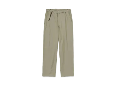 AURALEE Washed Finx Silk Chambray Belted Pants "Gray Chambray"