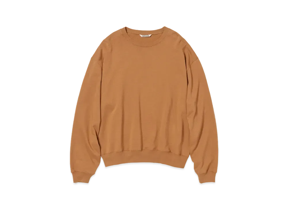 オーラリー スーパーハイガーゼ スウェットP/O "ライトブラウン"
