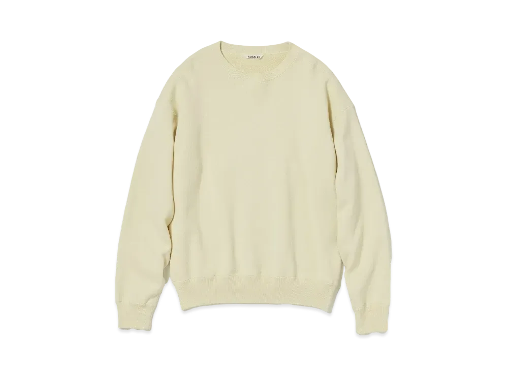 AURALEE Heavy Bd Sweat P/O "Light Yellow"